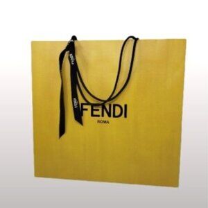 Authentic FENDI/Italy Large Shopping Bag with Ribbon